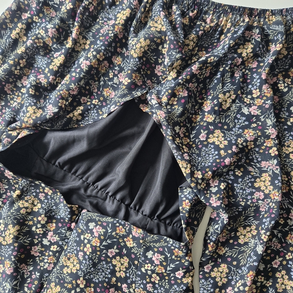 Forever 21 Ditsy Floral Back Cutout Peasant Sleeve Mini Dress - Picture 10 of 13